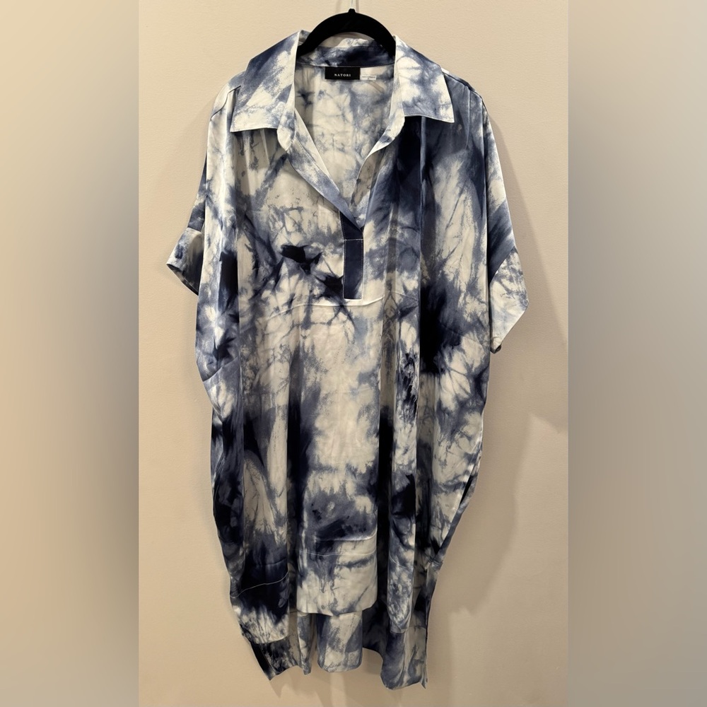 Natori Tie-Dye Caftan Dress NWOT